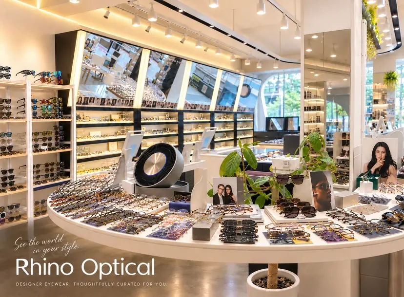The main floor and frame island at Rhino Optical Gangnam